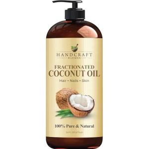 Handcraft Blends Fractionated Coconut Oil - 16 Fl Oz - 100% Pure and Natural - Premium Grade Oil for Skin and Hair - Carrier Oil - Hair and Body Oil - Massage Oil - Hair Tonic