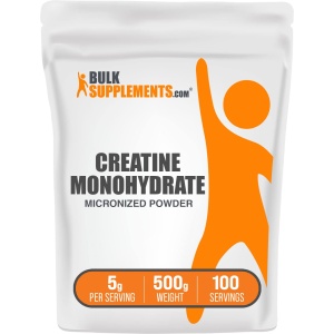 BULKSUPPLEMENTS.COM Creatine Monohydrate Powder - Creatine Supplement, Micronized Creatine, Creatine Powder - Unflavored & Gluten Free, 5g (5000mg) per Servings, 500g (1.1 lbs) (Pack of 1)