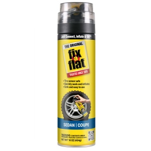 Fix-A-Flat Aerosol Tire Repair and Inflator, Eco-Friendly Formula, 16 oz, Universal Fit, yellow