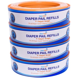 ChoiceRefill Compatible with Diaper Genie Pails, 4-Pack, 1080 Count