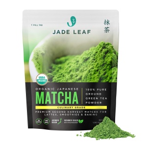 Jade Leaf Matcha Organic Green Tea Powder - Culinary Grade Premium Second Harvest - Authentic Japanese Origin (1.06 Ounce Pouch)