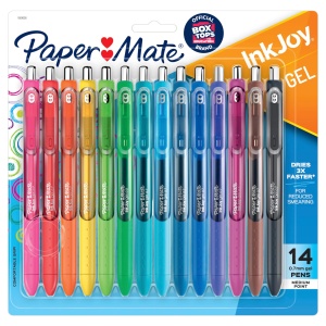 Paper Mate InkJoy Pens, Gel Pens, Medium Point (0.7 mm), Assorted, 14 Count